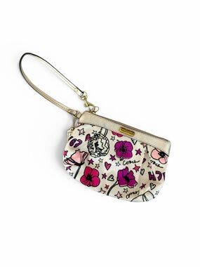 Coach Poppy Kyra Floral Print Wristlet Limited Edition Y2K
